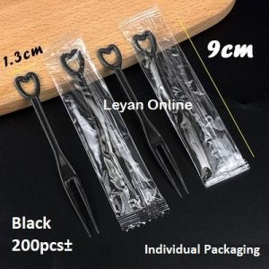 9cmx1.3cm Fruit Fork/Disposable Fruit Fork/Independent Packaging Disposable Fruits Fork/Individually Packaged Fruits For