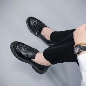 Loafers Kasual Uniseks Kasut Formal Gaya Selipar Kulit Tulen Sesuai untuk Perkahwinan Untuk Lelaki