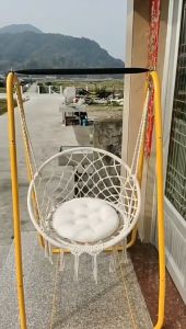 Quivlox Swing Chair Hammock Stand Egg Chair Frame Hanging Holder Indoor Outdoor Patio Garden Lounger