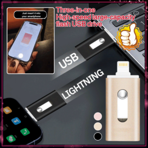 128G/1TB Metal USB Flash Drive High Speed Large Capacity Official Flagship Store Genuine Computer Mobile Phone Dual-purpose Office USB Flash Drive 两用三合一高速大容量闪存U盘