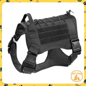 Rompi Anjing Besar Militer Dog Harness Vest Tactical Kalung Tali Tuntun Harnes