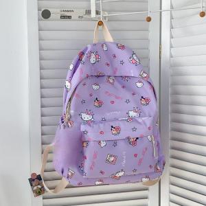 L91 Beg galas Sanrio HelloKitty Reka Bentuk Pelajar Kapasiti Besar Ringan Percetakan Fesyen Serbaguna Beg Kartun Ransel Bac L