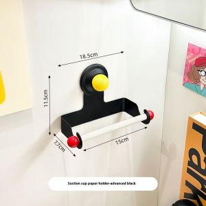 HANGDIAN Hộp đựng khăn giấy nhà vệ sinh Sucker hộp đựng khăn giấy punching-Miễn phí treo tường cuộn giấy Rack trong phòng tắm dopamine Hộp giấy vệ sinh