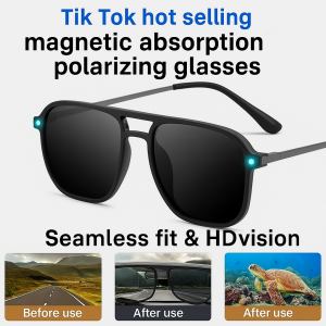 Shortened Title Magnetic Polarized Sunglasses Set