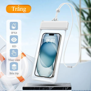 Vinnatsu Túi chống nước IPX8 trong suốtcảm ứng cực nhạyBảo Vệ Điện Thoại Dưới Nướcnhận diện Face ID/Vân tay