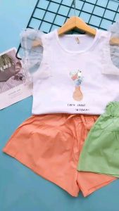 Setelan premium earth laughs in flower / setelan anak perempuan