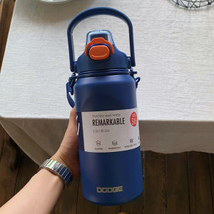 DODGE กระติกน้ำ กระติกน้ำเก็บความเย็น กระบอกน้ำเก็บเย็น ฝา2ฝั่ง 2in1 แบบยกดดื่มและหลอดเด้ง 1000ml