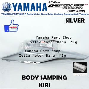 Cover Side Body Bodi Samping Kiri Silver All New Aerox 2021 Asli Yamaha Setia Motor Baru Surabaya