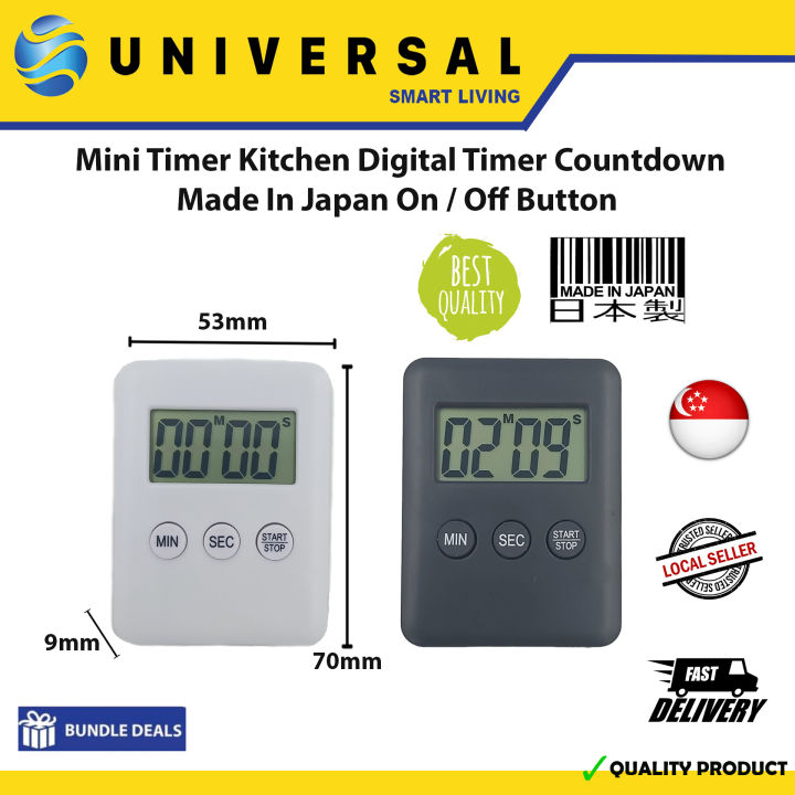 [SG SHOP SELLER] Mini Kitchen Digital Timer Countdown On/Off Button ...
