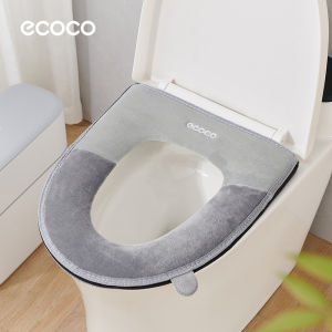 Ecoco Zippered Toilet Seat Cover Soft Closestool Mat Washable Warm Toilet Bowl Seat Bidet Cover Cushion