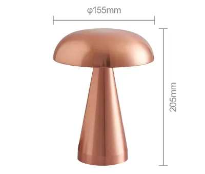 Retro Mushroom LED Tri color Desk Lamp Touch Sensor Bedlight Rechargeable Reading Light Bedroom Restaurant Bar Decorative Lighting