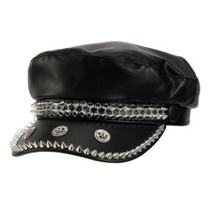 Punk Studded Mũ bóng chày đầu điều chỉnh được kích thước nhẹ cotton cho buổi hòa nhạc và lễ hội