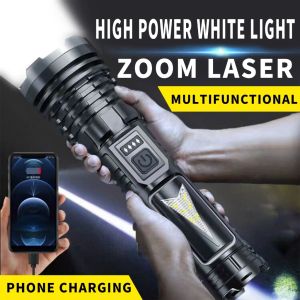 LED Đèn pin siêu sáng XHP50-Sản phẩm chính hãng -Đèn pin cầm tay Đèn pin công suất cao chống thấm nước