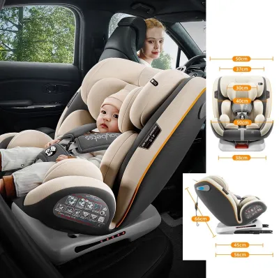 360degree Turnable Baybetss Car Seat convertible carseat Fixed Isofix Car Seat 360 Carseat Kerusi Baby
