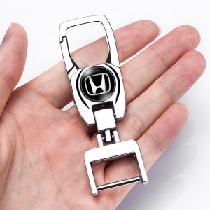 Móc khóa hợp kim Inox tặng kèm tua vít có logo các hãng xe Hyundai - Toyota - Kia - Mazda - Ford - Chevrolet - Honda