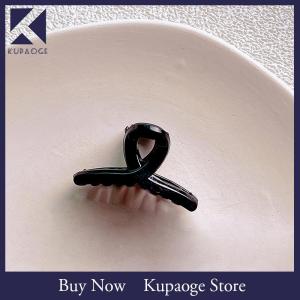 [Kupaoge] Fashion Women Seersucker Clip Black Bowknot Hair Grab Hair Bow Shark Clip Mesh Bubble Grabber Girl Headwear