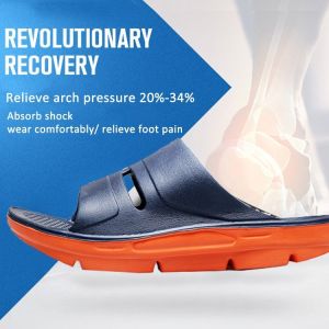 Men’s Thick-soled Slipper Flip Flops/Soft Comfortable/EVA Thick Sole/Shock Absorbing Heel For Indoor Home/Recovery Slide For Adult Large Size