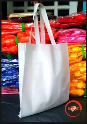 Lusinan 12 Tas Kain Spunbond Goodie Bag Model Handle Tali Sedang Besar 20x26x10 25x35x10 30x40x10 38x45x12 cm