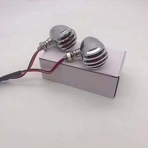 Motorcycle Niu Retro Modification Accessories Fence Electroplated Turn Signal Light LED Metal Turn Signal Light #