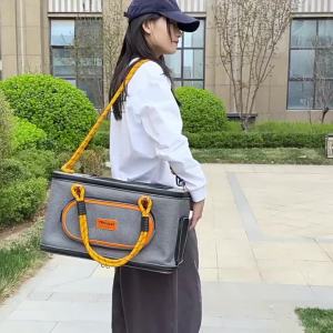 OutdoorCarrier Bag Water-Resistant Breathable Large Capacity Handbag Convertible Leash Tote for Cats and Small Dogs