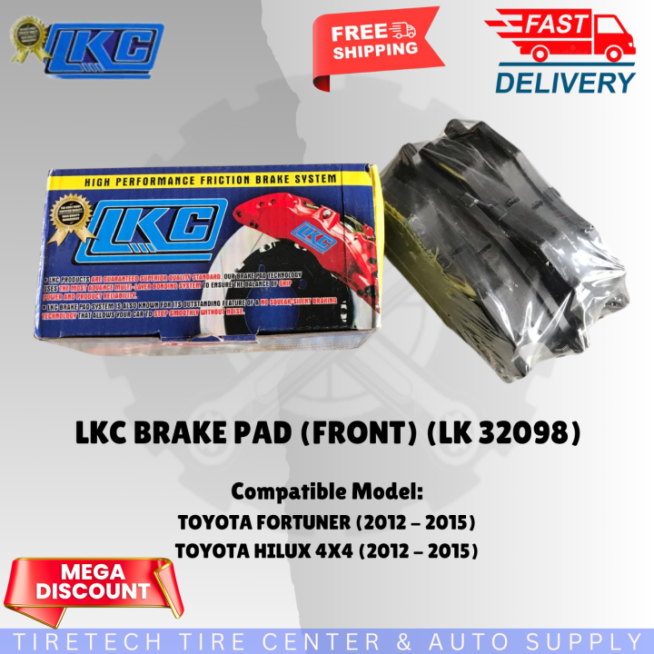 Brake Pad Front LKC Toyota Fortuner/Hilux 4x4 LK32098 4PCS Lazada PH