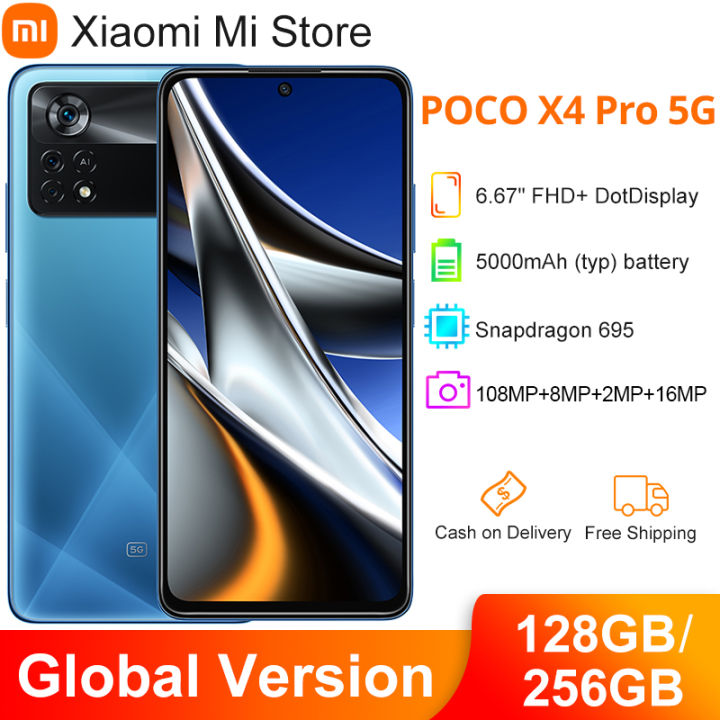 Global Version POCO X4 Pro 5G NFC Smartphone Snapdragon 695 Octa Core 128GB  / 256GB 6.67 AMOLED DotDisplay 67W 5000mAh Battery