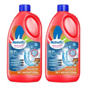 NATRUTH 500g Unscented Drain Cleaner Liquid Bioenzyme Formula for Kitchen Sinks & Bathtubs