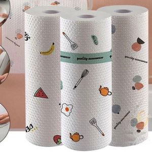 Cuộn Khăn giấy đa năng lau bếp siêu dai siêu thấm hút thấm dầu mỡ có thể tái sử dụng nhiều lần 20cm