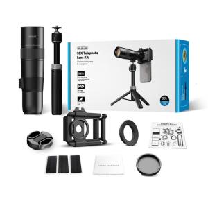 36X Magnifier Photography Lens Telephoto Lens with Tripod Telephoto Phone Lens for Phone Picture Video Taking