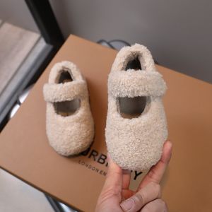 Non-Slip Children Flat Shoes Warm Plush Winter Shoes Fashion Casual Fleece Fur Shoes Kids