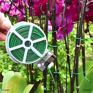 [COD] FUSHI0 100M Garden Flexible Binding Wire Plant Ties Iron Wires Support Fixed Climbing Plants Line Creeper Vegetable Stabilization Tie