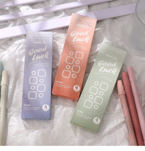 4 Pcs/set Highlighter Simple Smooth Writing Marker Pen Gradient Double-endedCreative DIY Student Supplies Stationery