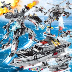 SWAT Truck Set Building Block Toys Police Helicopter Puzzle Toys for Boys