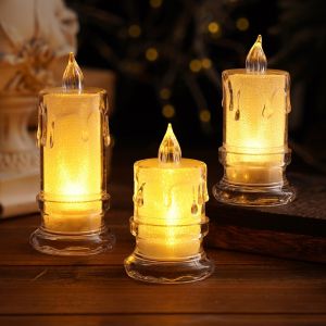 2pcs LED Electronic Candle Light Candle Night Lights For Home Wedding Party Christmas Decoration Ambient Lighting
