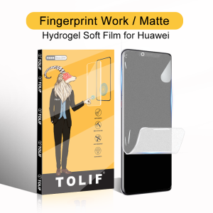TOLIF Matte Hydrogel Film Screen Protector For Huawei Mate 40 30 20 10 9 P50 P40 P30 P20 P10 Nova 9 8 7 7i 6 4 3 Anti Fingerprint Good Touch