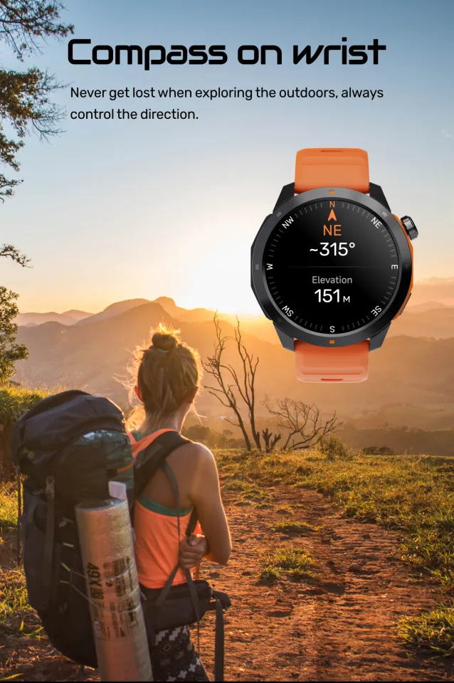 Altimeter Best Hiking Watch With Maps Aolon Navi R3 Smart Watch