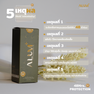 โรลออนสารส้มแบบพรีเมียม ระงับกลิ่นกายลดเหงื่อ 48 ชั่วโมง (2 ขวด) "ปกป้องพร้อมบำรุง" แห้งไวไร้คราบติดเสื้อ ใช้ได้นาน 2-3 เดือน