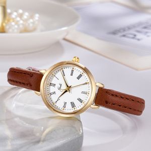 Tabuh Shop Jam Tangan Wanita Kasual Terbaru Analog Wanita Jam Cewek Kulit Kecil - Jam Tangan Wanita Mewah - Jam Tangan Quartz Casual Gaya Retro Wanita Bulat Watch Korean Fashion - Romawi Vintage Jam Tangan Analog Wanita COD Bayar Ditempat JW51