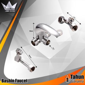 Keran/Kran Mixer Air Panas Dingin Square Modern – Stainless Steel 304 Kualitas Tinggi