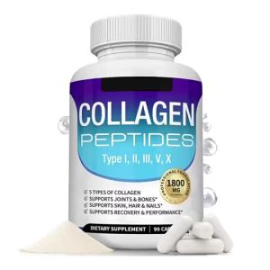 Toplux Multi Collagen Peptides Pills 100 Mg Complex - Type I II III V X Premium Collagen Complex for Better Skin & Hair Strong Joint Hydrolyzed Protein for Men Women 0 Ca