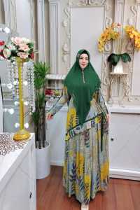 Fitria Gamis Syari Terbaru Dress Set Jilbab Murah Mewah Kekinian Baju Pesta Kondangan