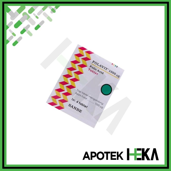 Folavit 1000 mcg Strip isi 4 Tablet - Asam Folat