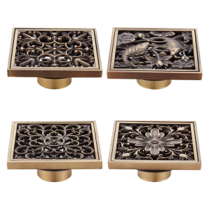 Elegant Sturdy Brass Floor Drain with Removable Brass Accessory for Easy Maintenance and Easy Installion Designs