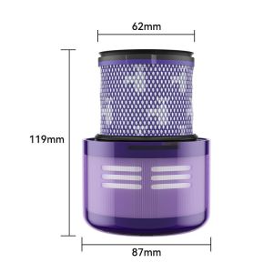 Vacuum Cleaner Accessories Filter Element Applicable for Dyson: V6 V7 V8 V10 V11 V12 V15 DC58/59/61/62 High-Quality Front and Rear Filter Screen Accessories