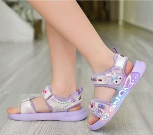 Dép cho bé gái Dép Xăng đan bé gái in hình thỏ đáng yêu sandal đi học bé gái đế mềm thoáng khí - mẫu mới BC129