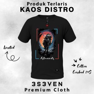 Kaos Distro Astronot |Baju Distro |Tshirt Distro | Atasan Distro Klasik | Baju Distro Terbaru Cotton Combat 24 S - 3S3ven Clothing Official