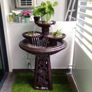 S69 Feng Shui 2ft Water Pond Fountain Kolam Air Sandstone Garden Water Feature Balinese 风水流水喷泉瀑布池 Fish Waterfall Home 3f