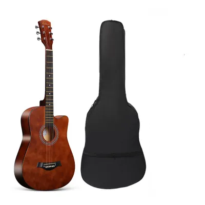 38/41inch Acoustic Guitar With Bag Cutaway Classical Basswood Guitar Music Instrument Guitar for Beginner Kids Adults