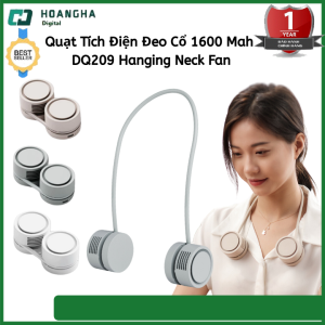 Quạt Đeo Cổ Mini Hanging Neck Fan DQ209 Quạt Đeo Cổ Xông Tinh Dầu Dễ Chịu Dây Đeo Thay Đổi 360° 3 Cấp Độ Gió Siêu Mát