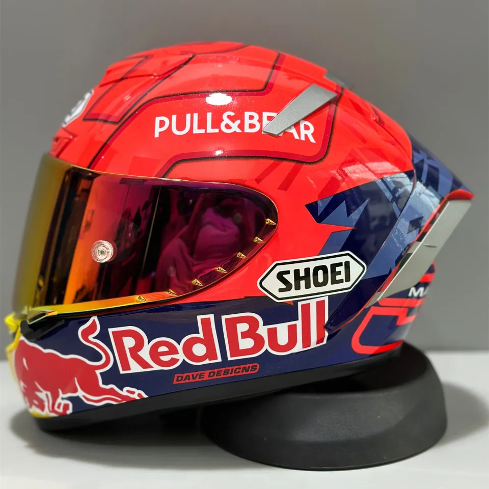harga helmet shoei Helmet Shoei Original Harga Helm Shoei Full Face SHOEI X14 Helmet SHOEI  Full Face Red Bull Motorcycle Helmet Riding Motocross Racing Helmet Unisex  Helmet With Clear Lens Fiberglass Material Helmet